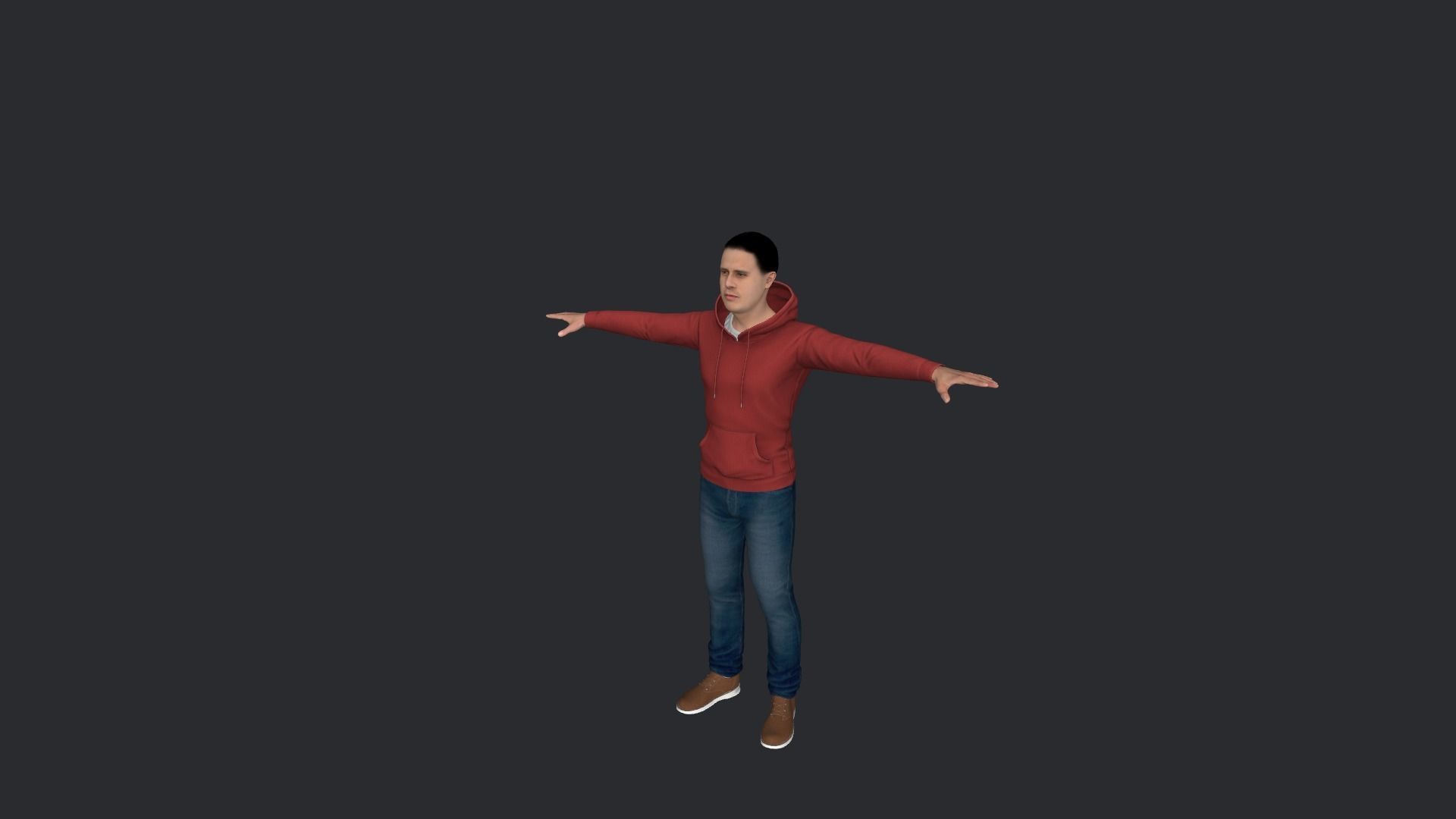 Crazy Legs Hyper Realistic Full Body Rigged Character 3D model_19