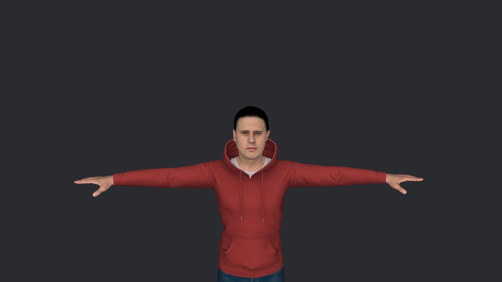 Crazy Legs Hyper Realistic Full Body Rigged Character 3D model_14