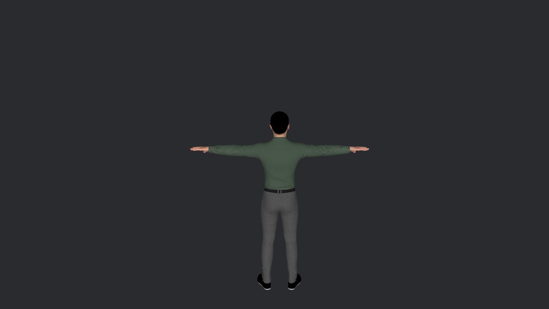 Crazy Legs Hyper Realistic Full Body Rigged Character 3D model_8