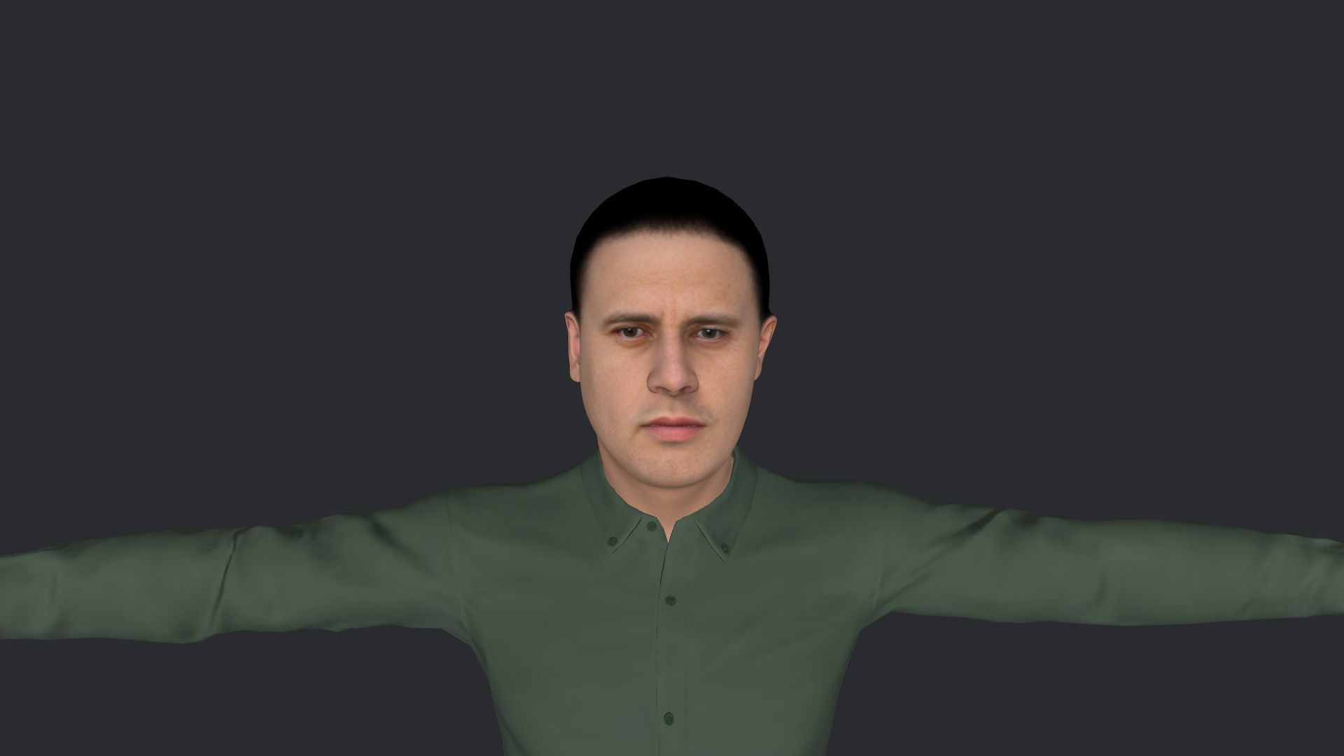 Crazy Legs Hyper Realistic Full Body Rigged Character 3D model_10