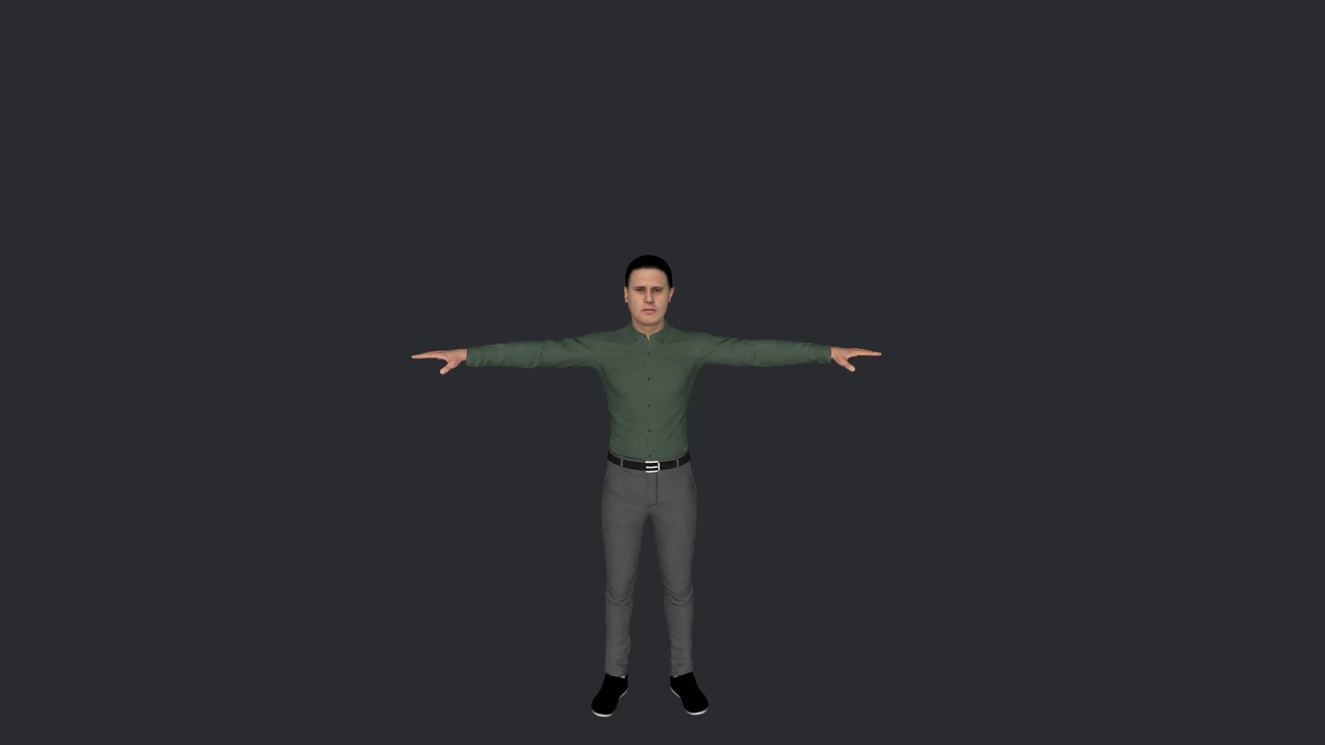 Crazy Legs Hyper Realistic Full Body Rigged Character 3D model_6