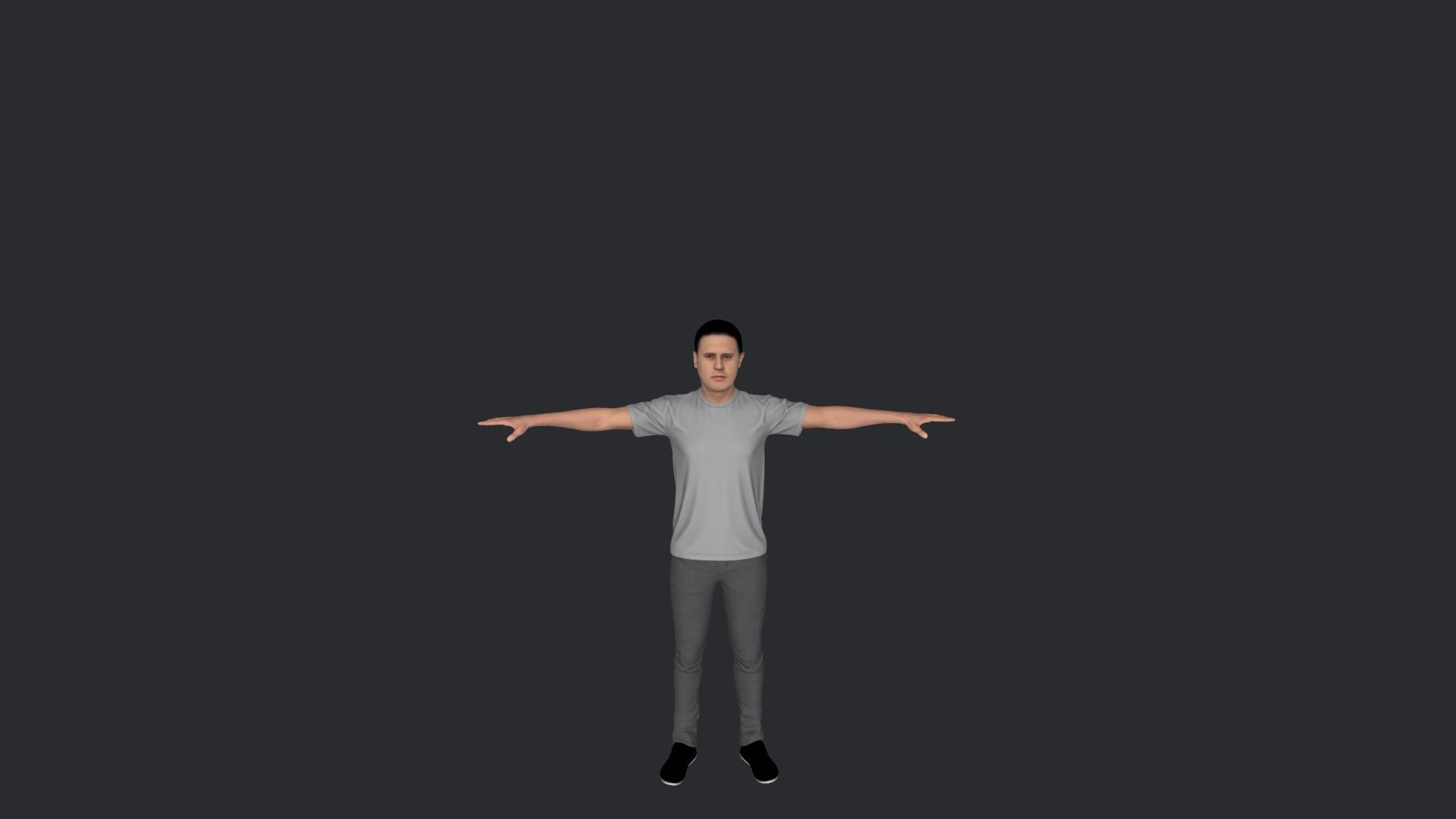 Crazy Legs Hyper Realistic Full Body Rigged Character 3D model_25
