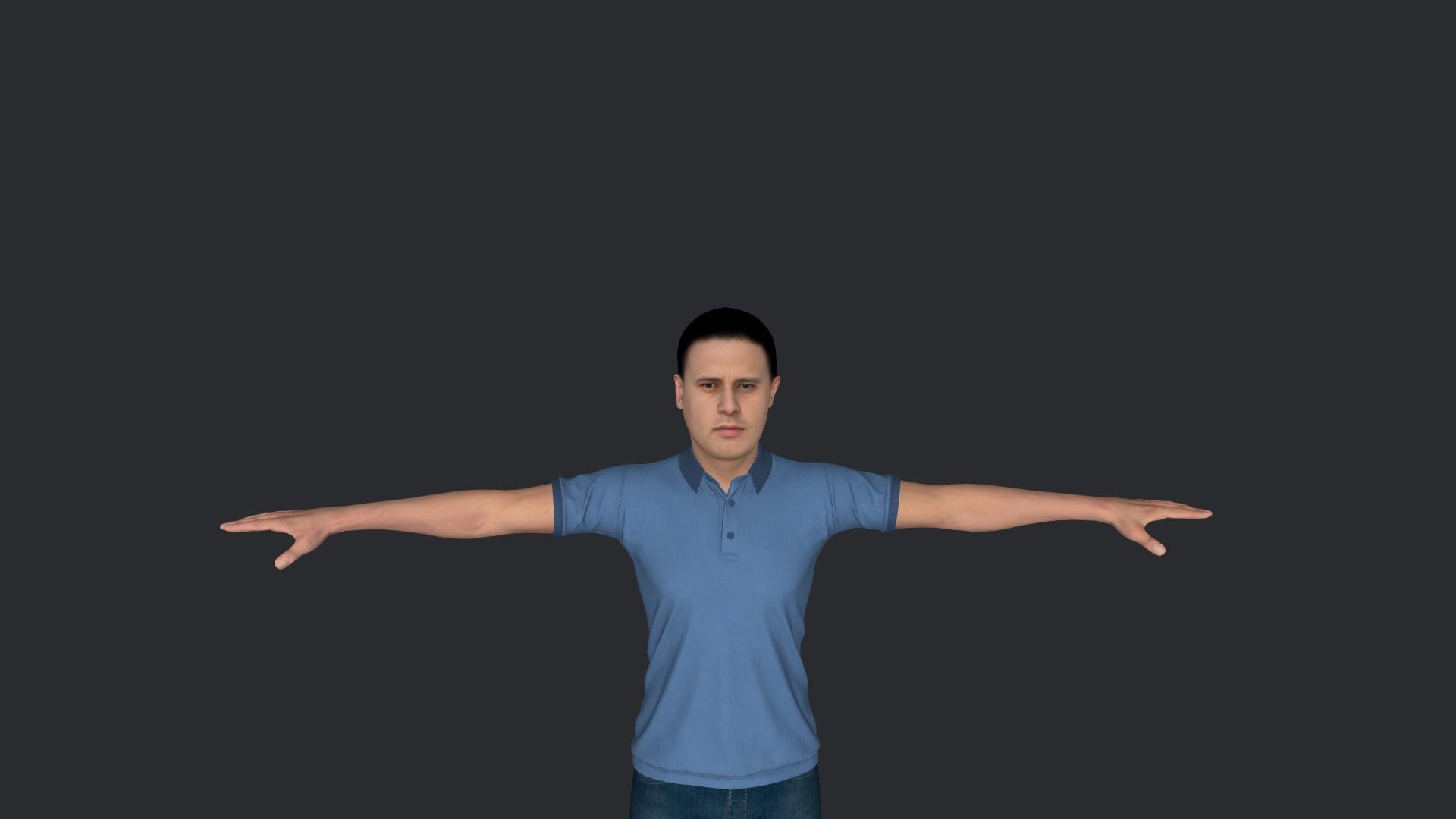 Crazy Legs Hyper Realistic Full Body Rigged Character 3D model_29