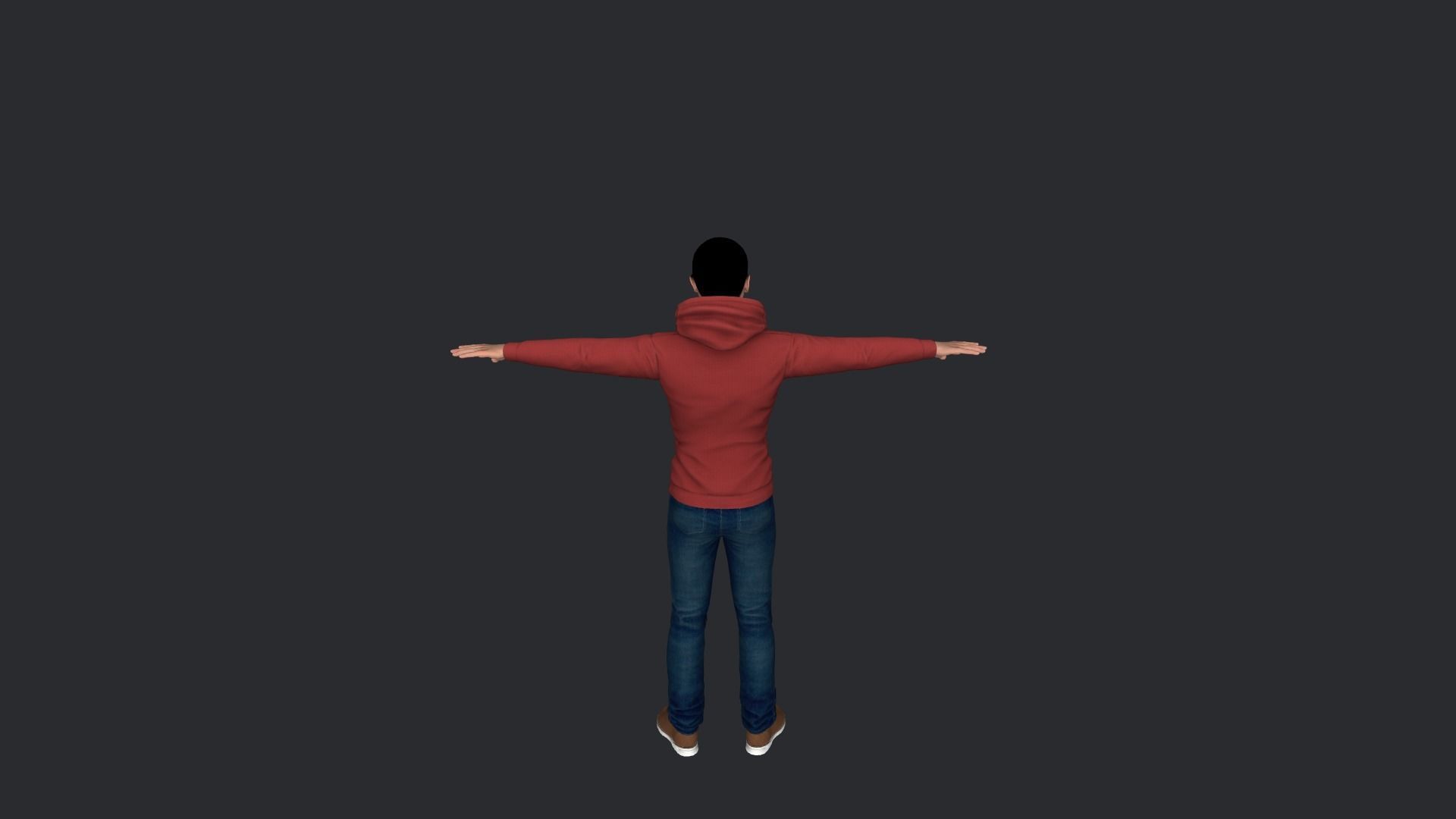 Crazy Legs Hyper Realistic Full Body Rigged Character 3D model_16