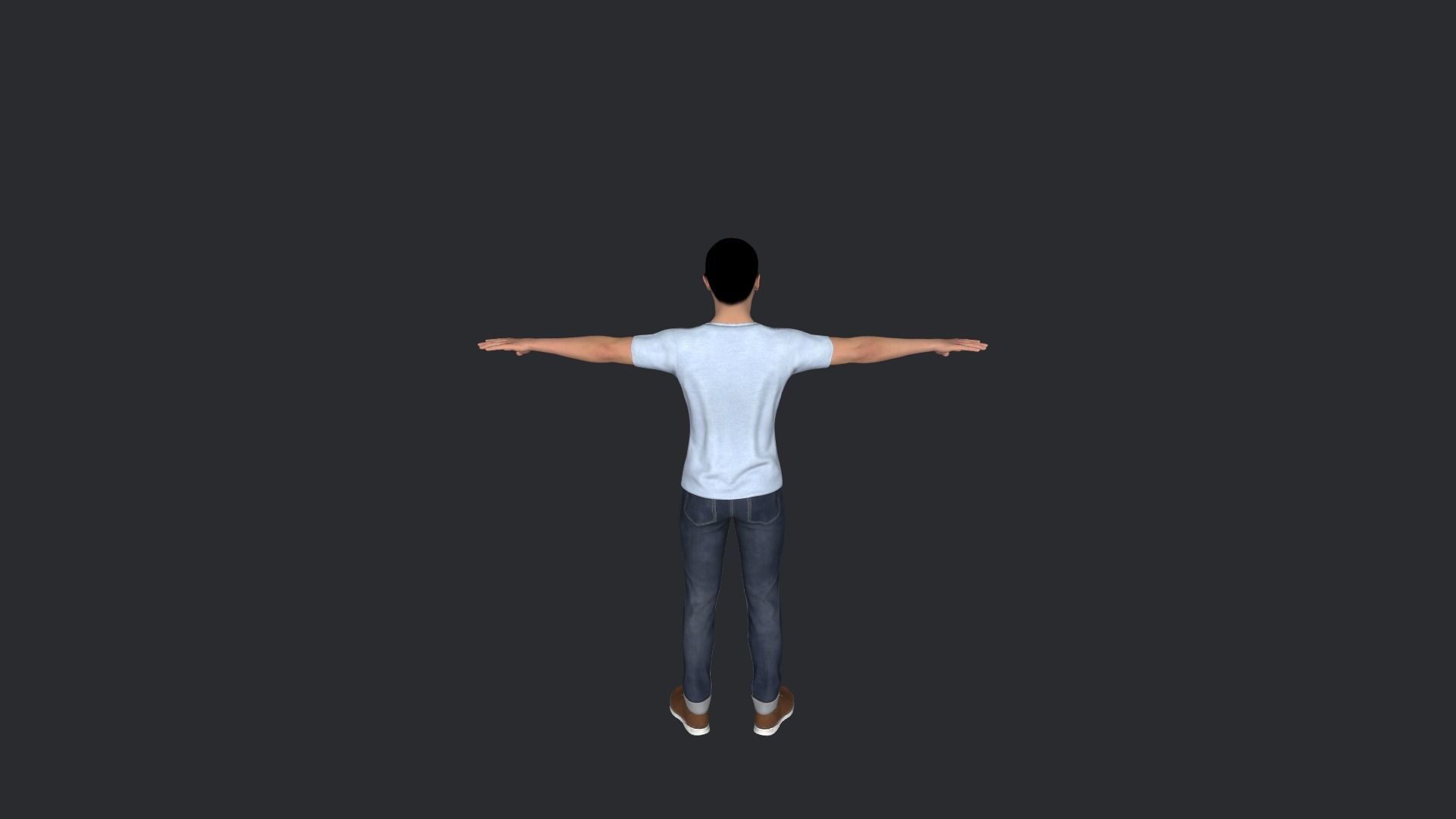 Crazy Legs Hyper Realistic Full Body Rigged Character 3D model_18