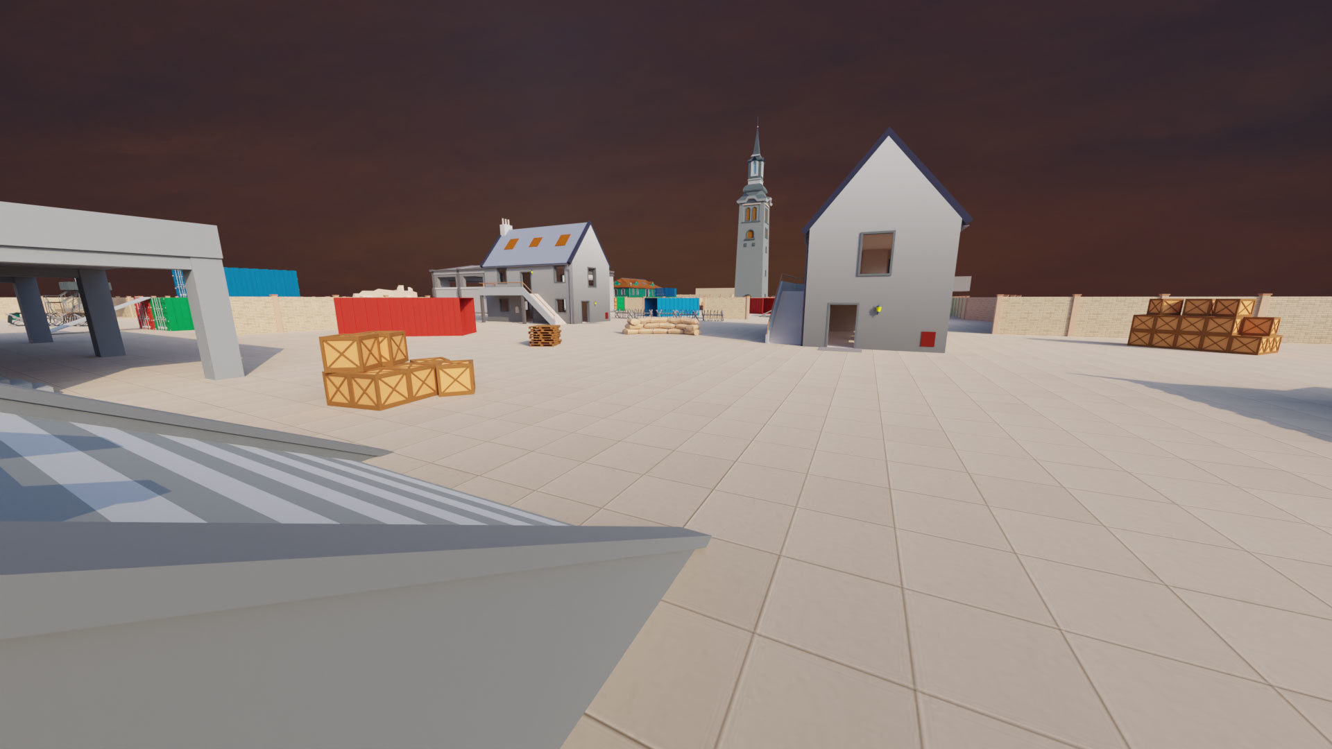 TDM Map 2- 4V4 Battle Royal Game - Low Poly Map Low-poly 3D model_9