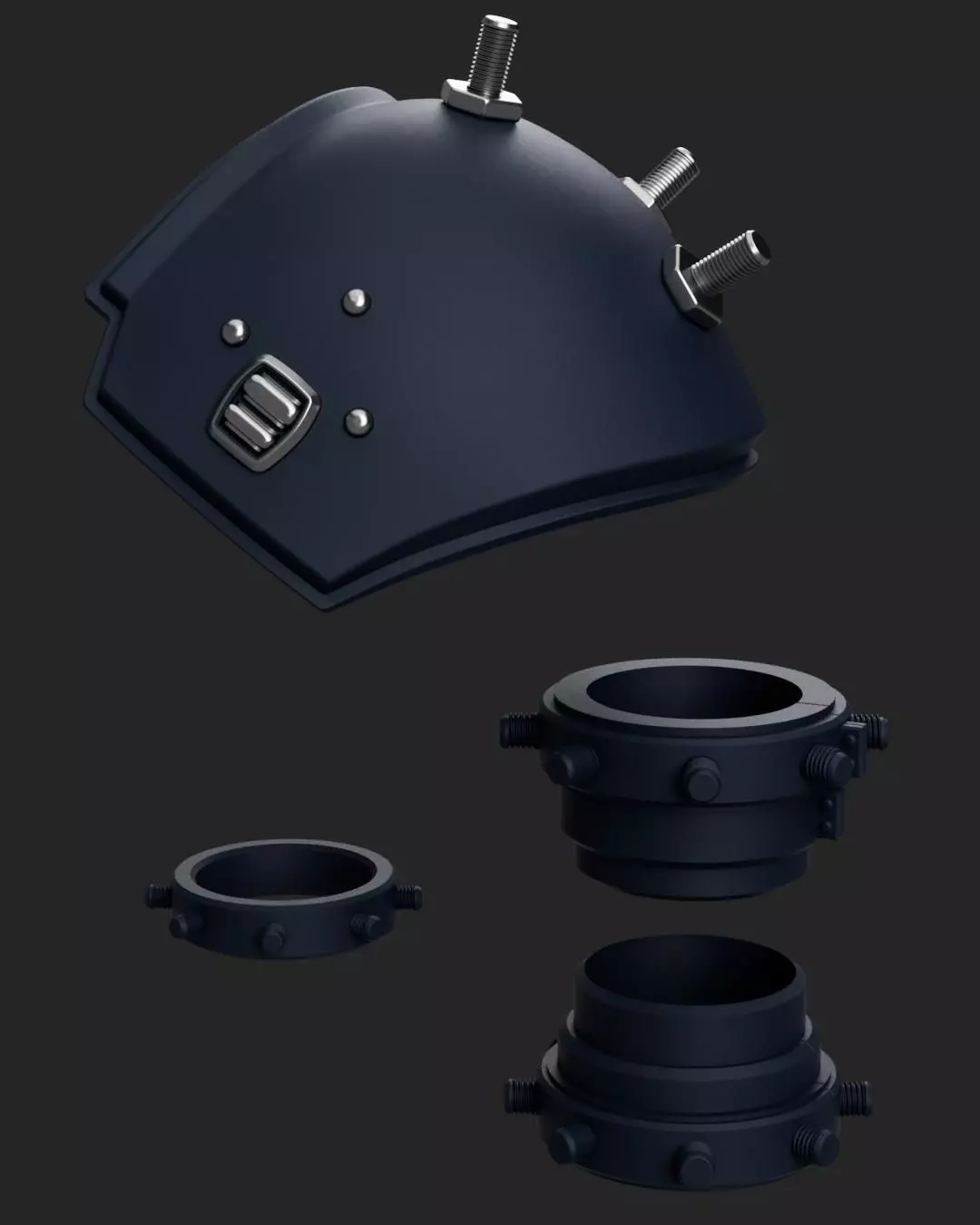 Final Fantasy VII - Cloud Accessories - Pauldron - Bracelets 3D print model_0