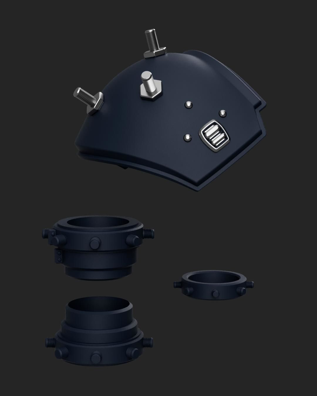 Final Fantasy VII - Cloud Accessories - Pauldron - Bracelets 3D print model_1