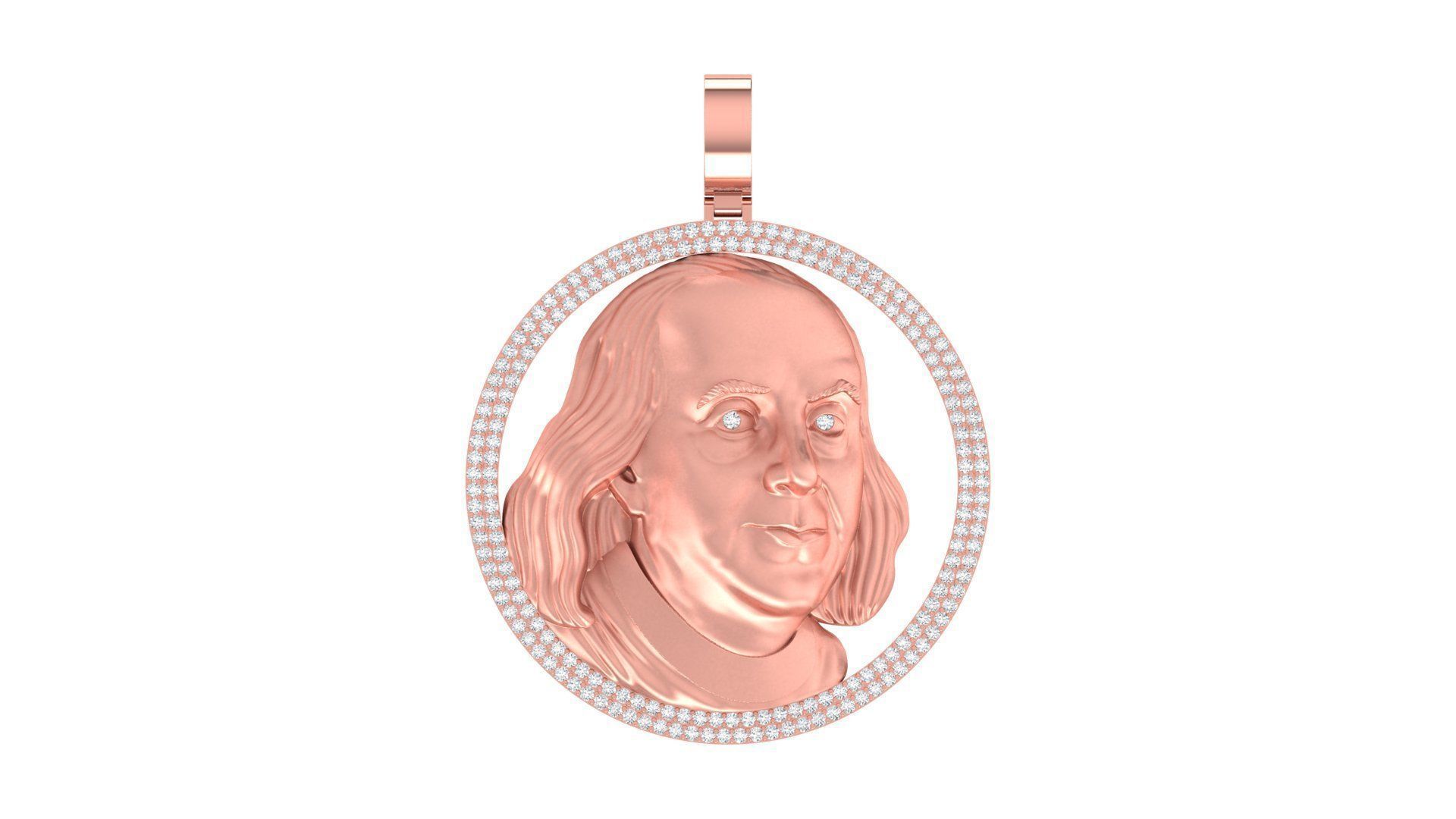Brenjamin Franklin Pendant 3D print model 3D print model_2