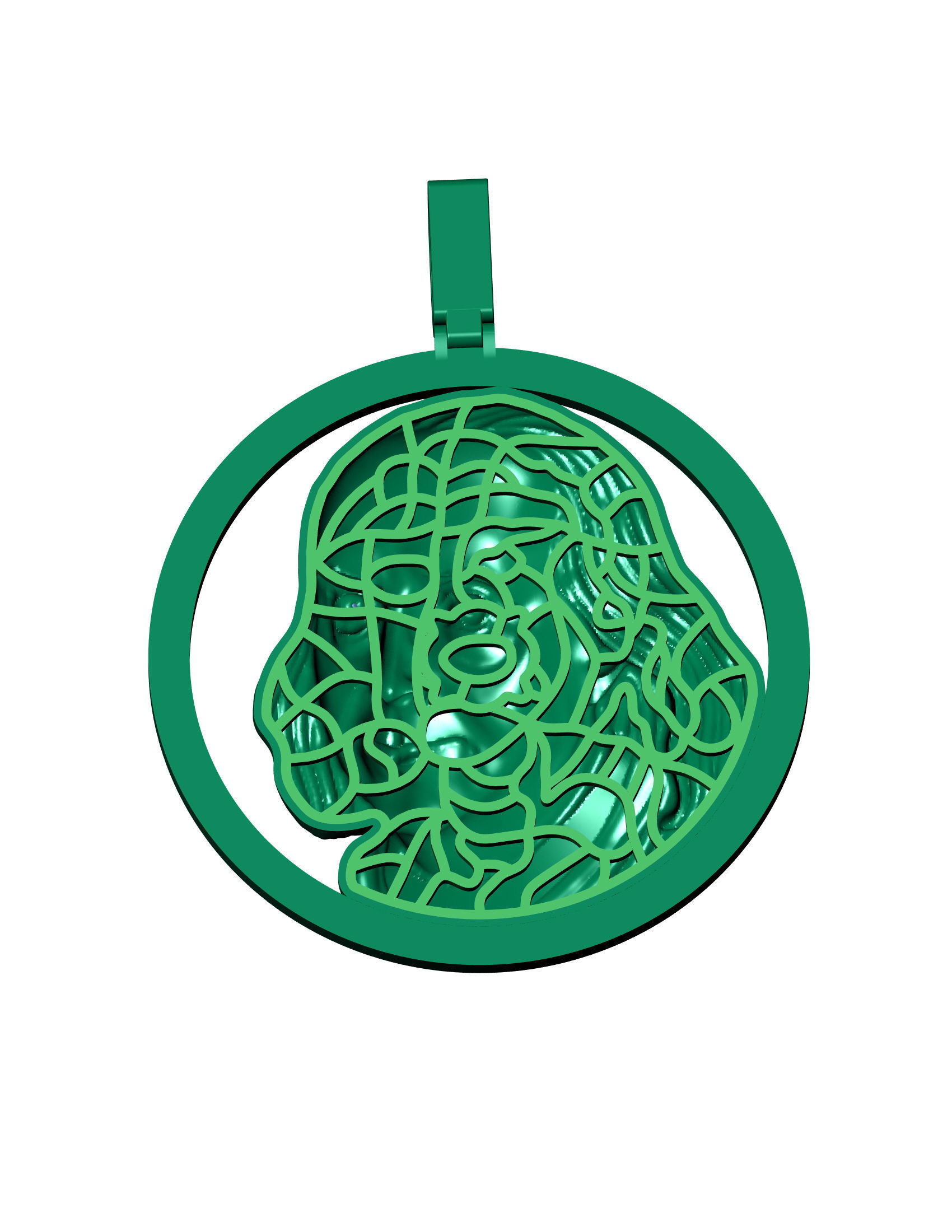 Brenjamin Franklin Pendant 3D print model 3D print model_13