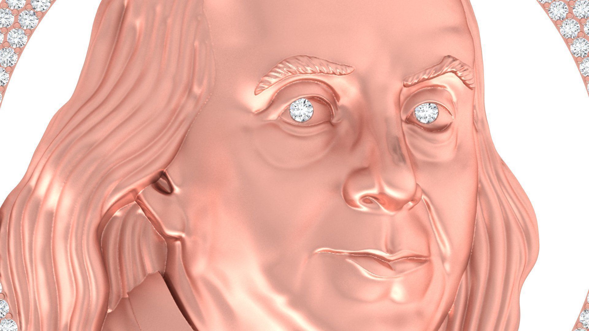 Brenjamin Franklin Pendant 3D print model 3D print model_11