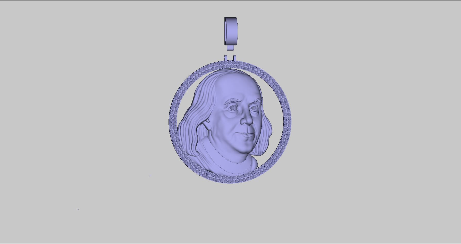 Brenjamin Franklin Pendant 3D print model 3D print model_16