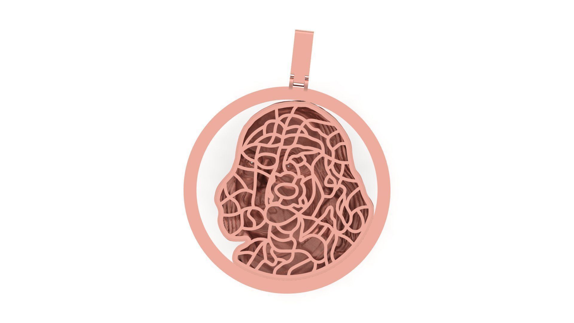 Brenjamin Franklin Pendant 3D print model 3D print model_8