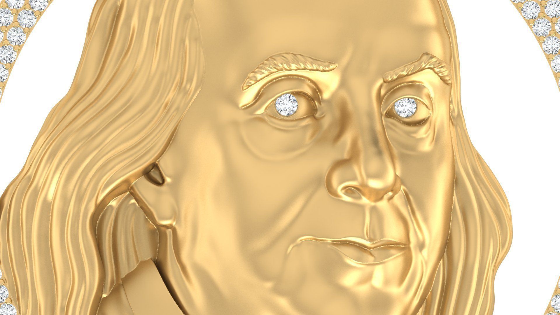 Brenjamin Franklin Pendant 3D print model 3D print model_9