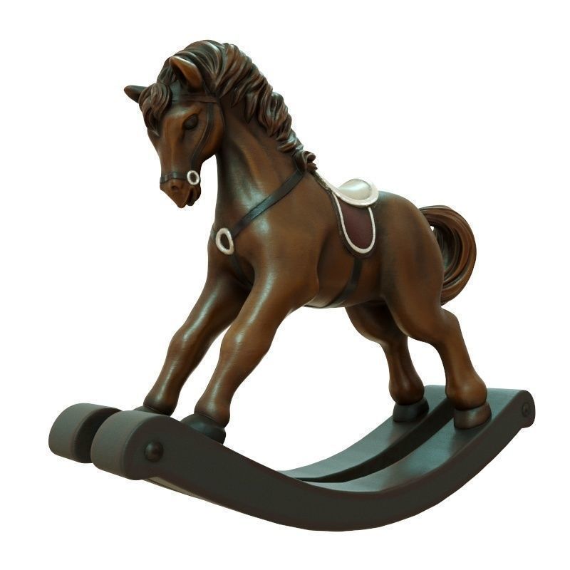 S00057 Rocking Horse 3dp 3D print model_12