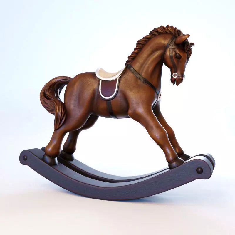 S00057 Rocking Horse 3dp 3D print model_0