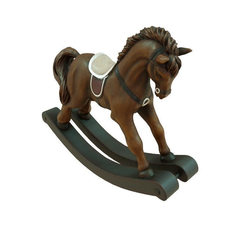 S00057 Rocking Horse 3dp 3D print model_8