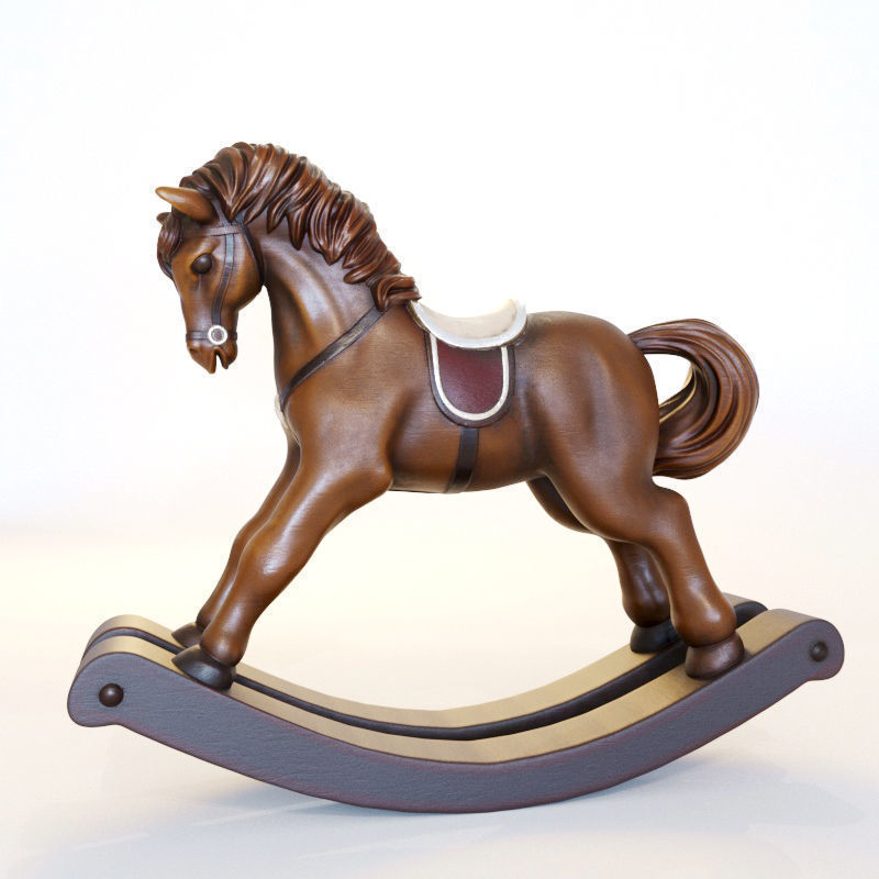 S00057 Rocking Horse 3dp 3D print model_2