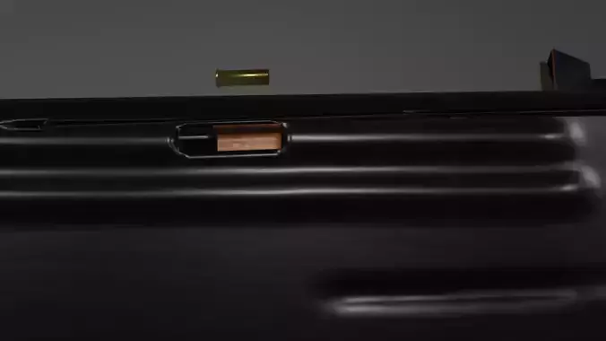 low poly ak47 gun 3d model