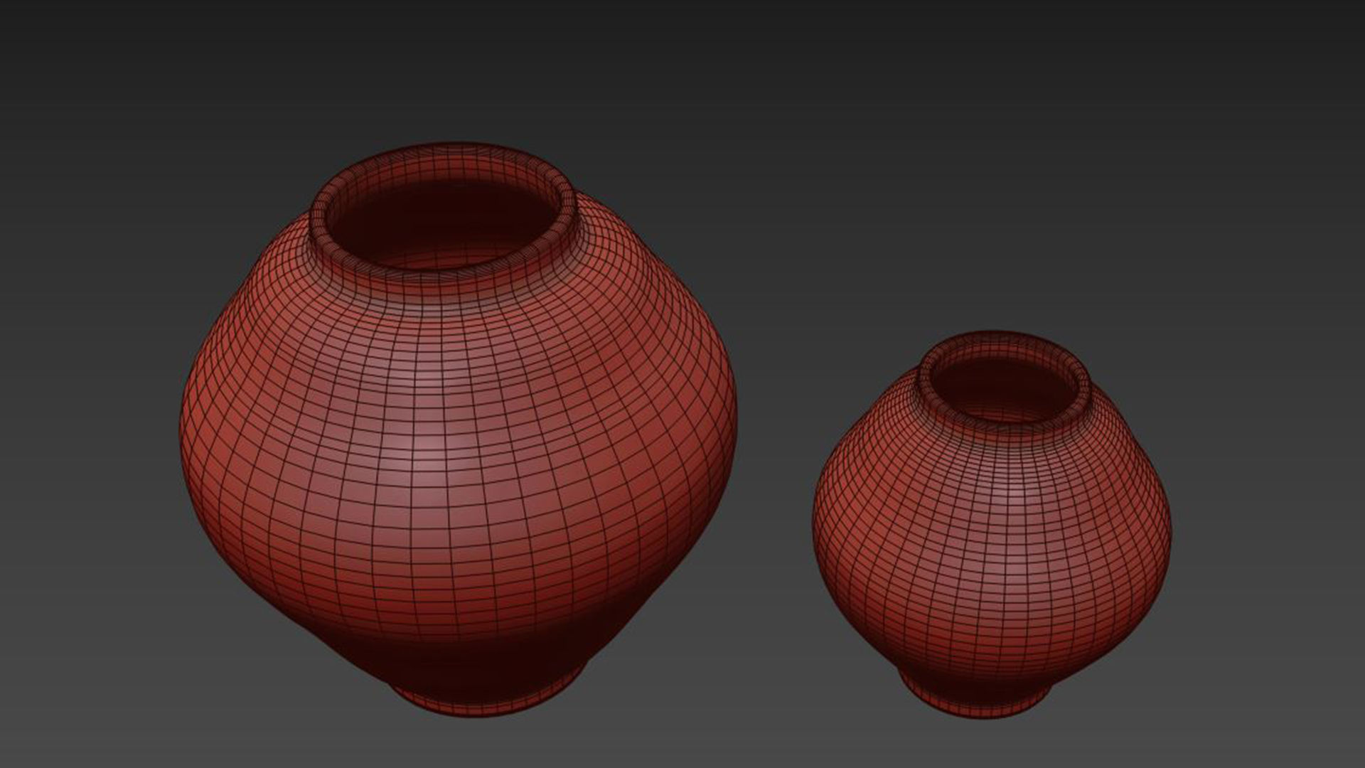 Glazed Handcrafted Terracotta Vases 3D model_6