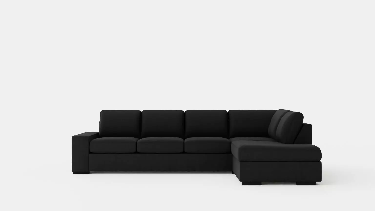 Boss 4 Seater Sofa With Chaise Lounge Right Anthracite Low-poly 3D model