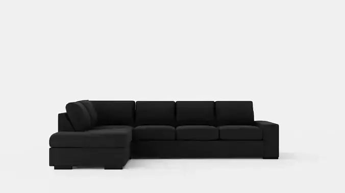 Boss 4 Seater Sofa With Chaise Lounge Left Anthracite Low-poly 3D model