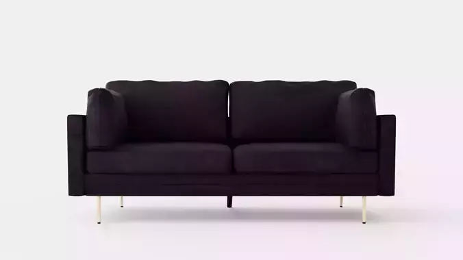 Bloom Velvet Sofa 3 Seater Low-poly 3D model
