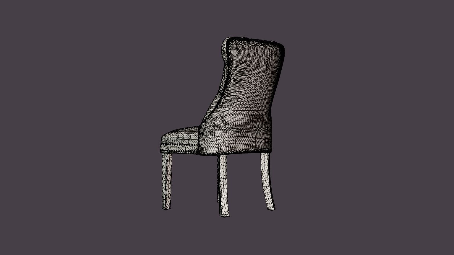 Bergviken Food Stool Low-poly 3D model_6