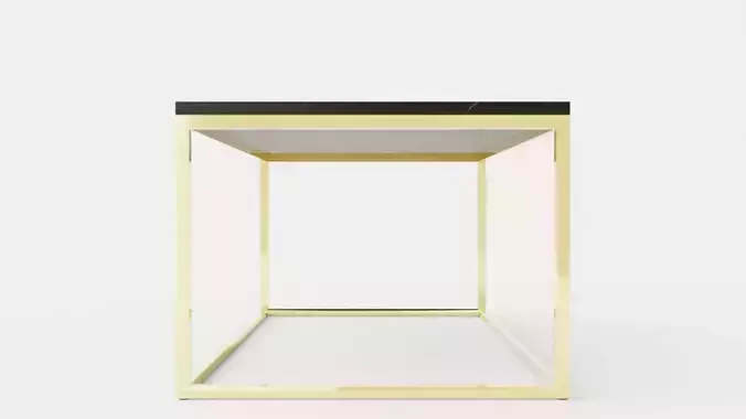 Carrie Coffee Table 120 Cm Marble Black Brass
