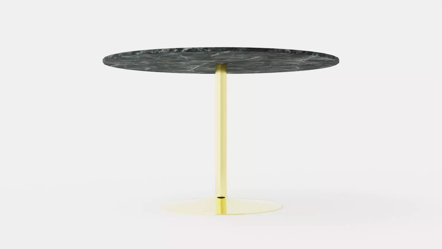 Capri Dining Table 120 Cm Around Marble Low-poly 3D model_0