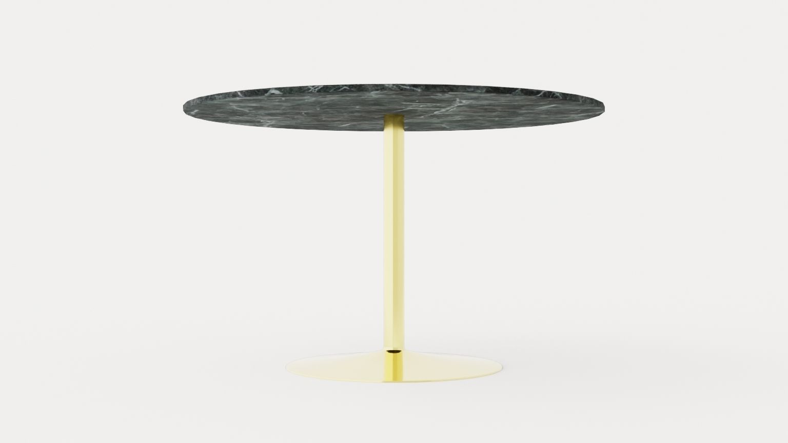 Capri Dining Table 120 Cm Around Marble Low-poly 3D model_4