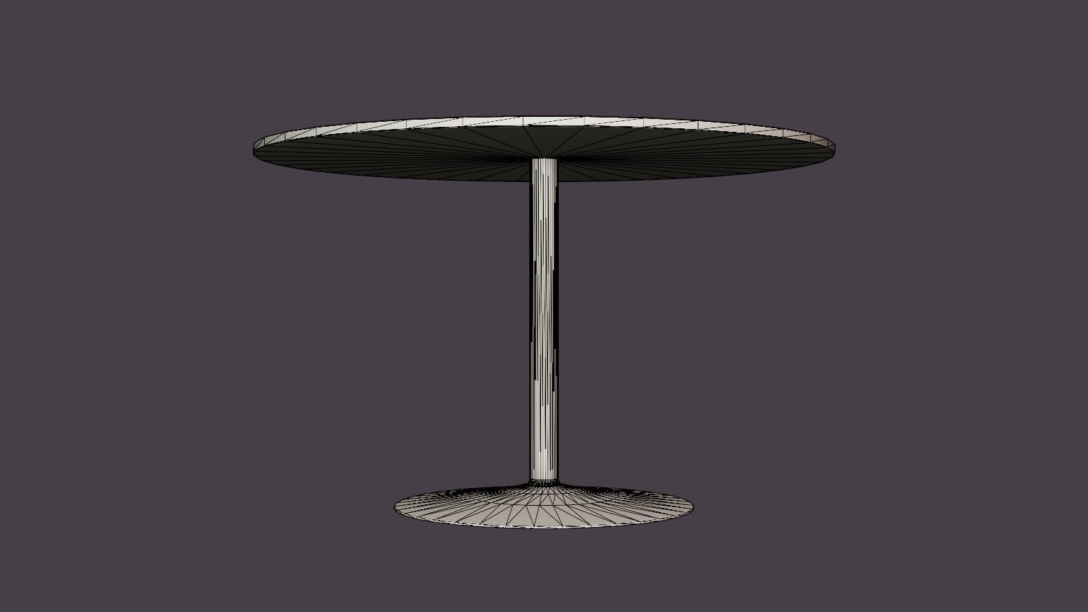 Capri Dining Table 120 Cm Around Marble Low-poly 3D model_6