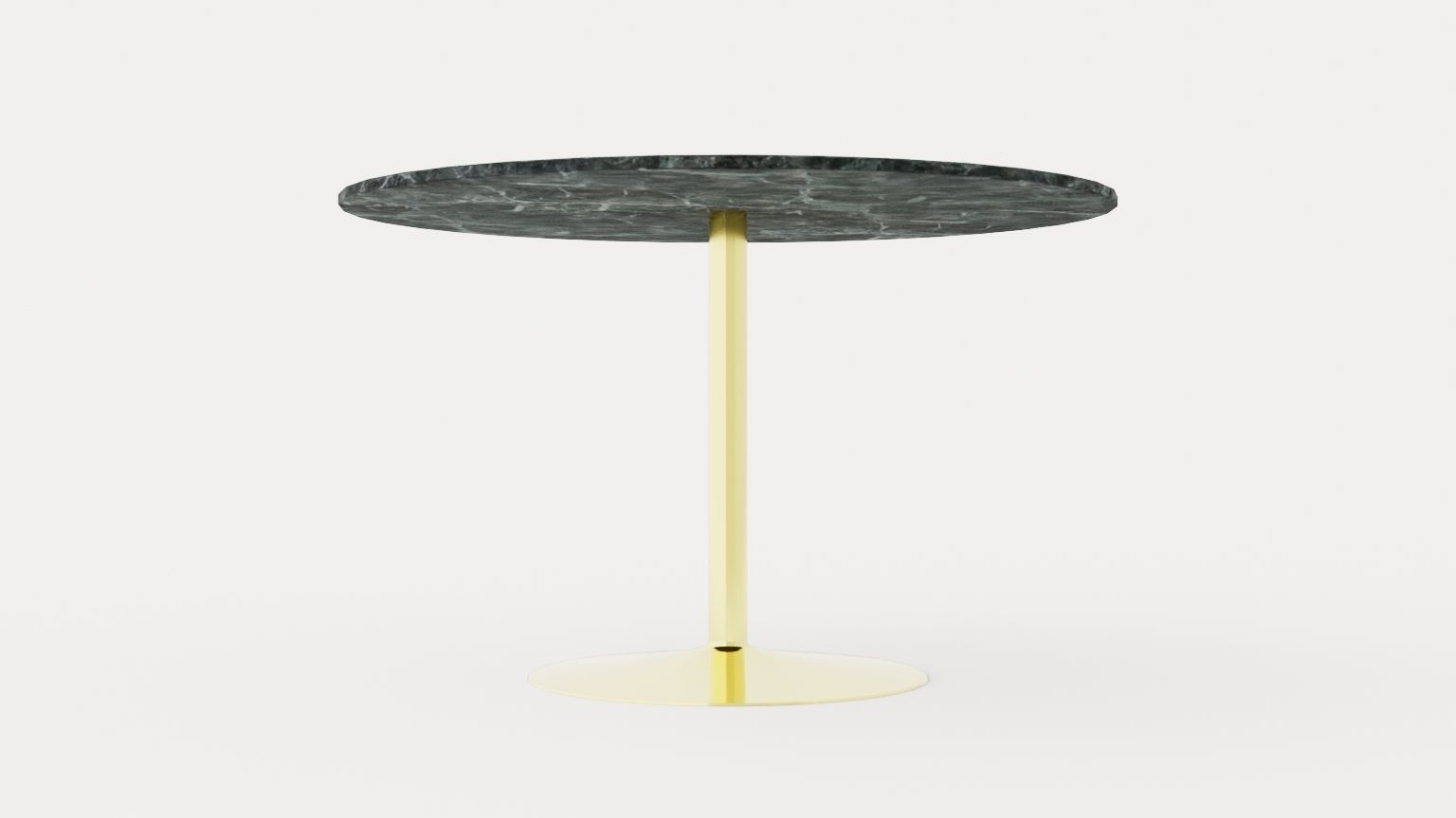 Capri Dining Table 120 Cm Around Marble Low-poly 3D model_2