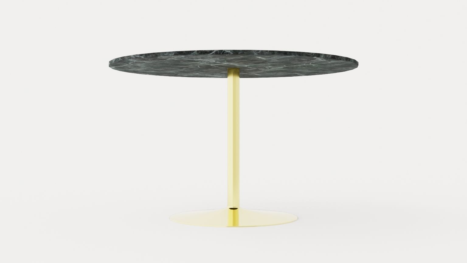 Capri Dining Table 120 Cm Around Marble Low-poly 3D model_3