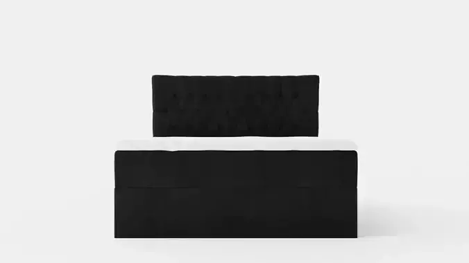 Boxy Box Bed 160x200 Cm Svart