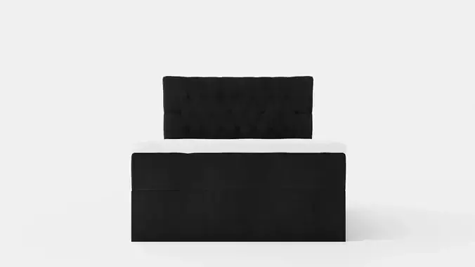 Boxy Box Bed 140x200 Cm Svart