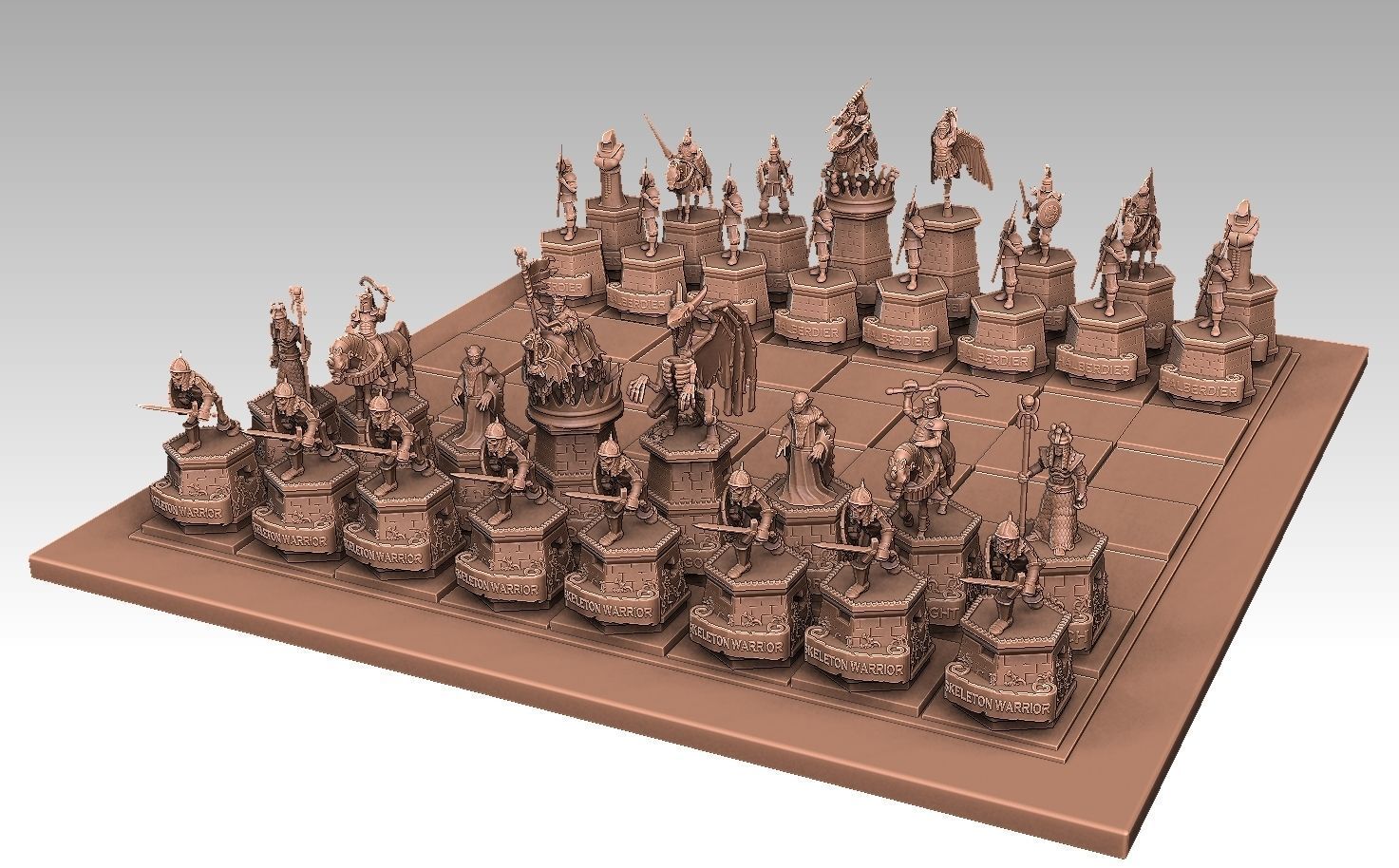 Heroes of Might and Magic 3 Chess Set 3D print model_19
