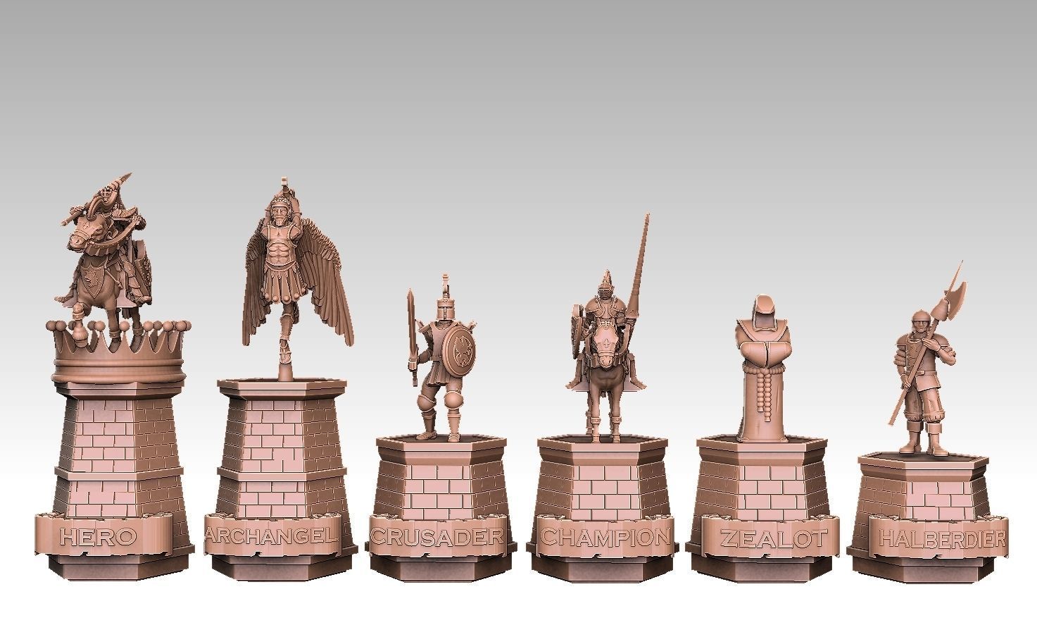 Heroes of Might and Magic 3 Chess Set 3D print model_5