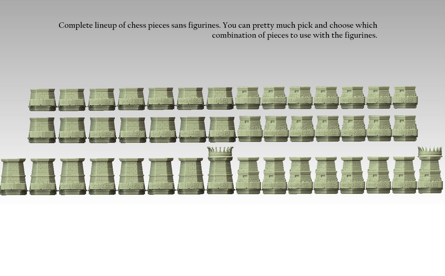 Heroes of Might and Magic 3 Chess Set 3D print model_16