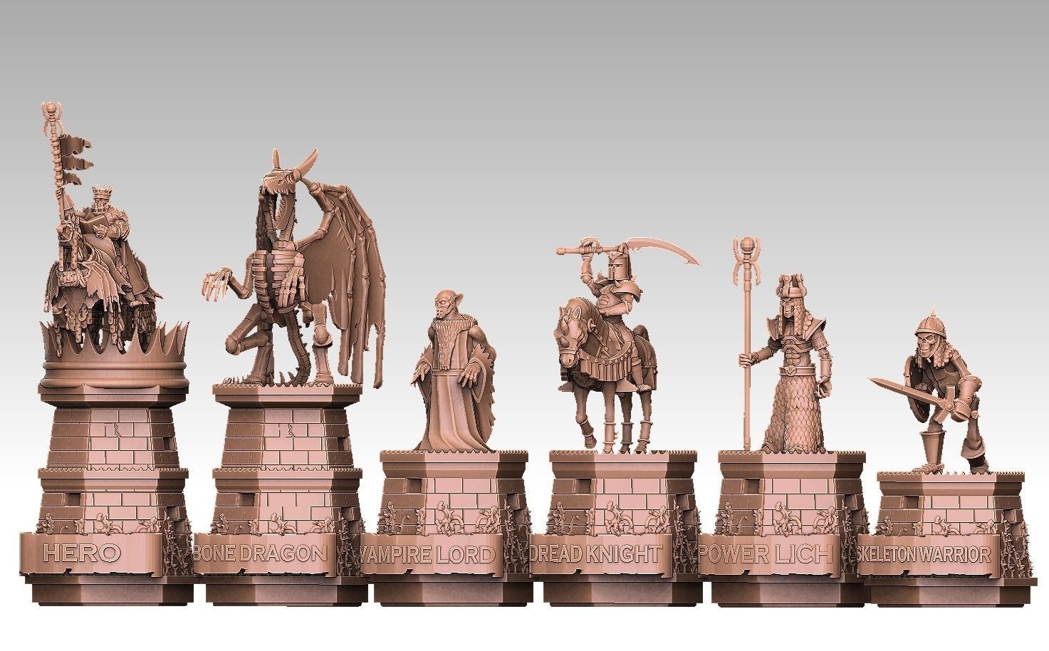 Heroes of Might and Magic 3 Chess Set 3D print model_2