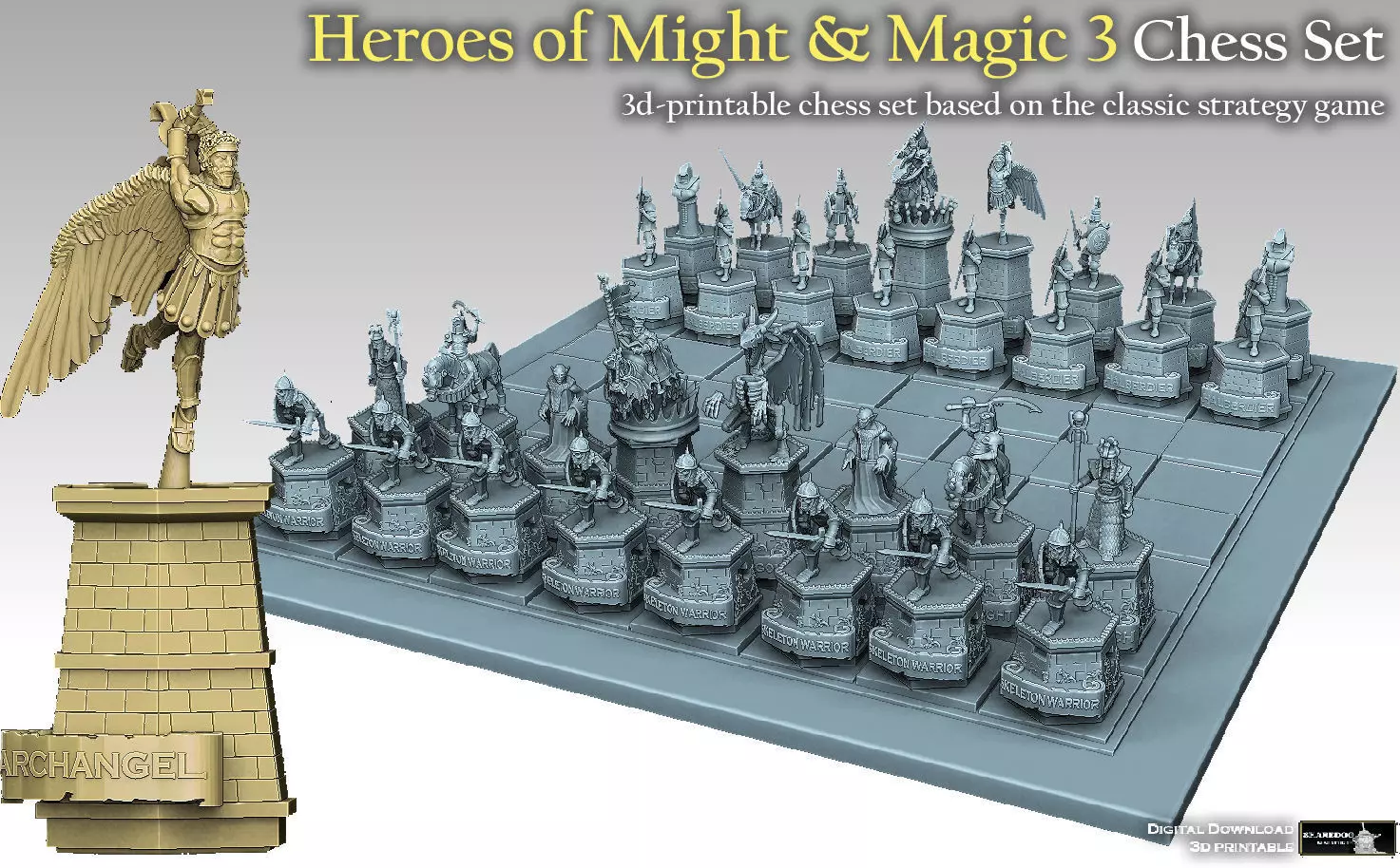 Heroes of Might and Magic 3 Chess Set 3D print model_0
