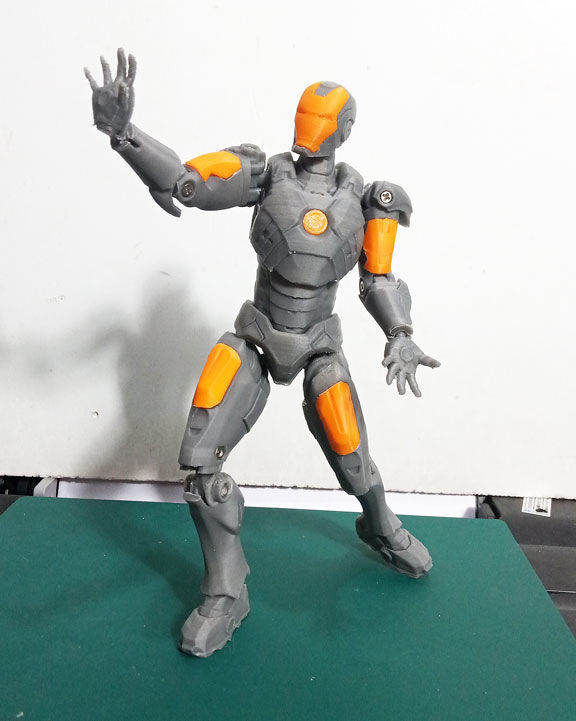 Iron Man Mark-VII Scale 1-10 Articulated Figure 3D print model_2