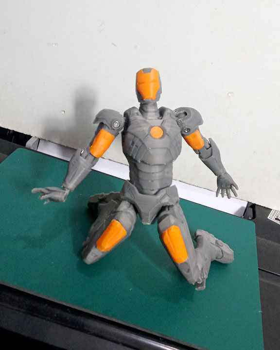 Iron Man Mark-VII Scale 1-10 Articulated Figure 3D print model_10
