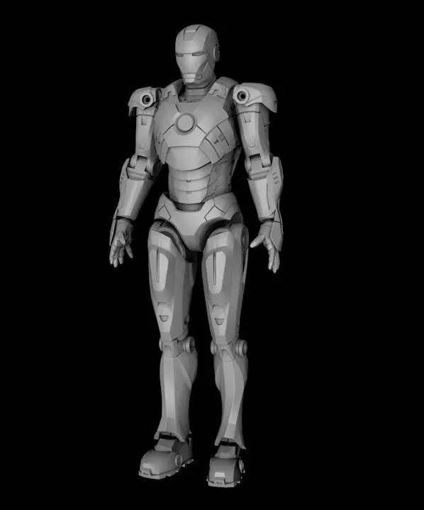 Iron Man Mark-VII Scale 1-10 Articulated Figure 3D print model_0
