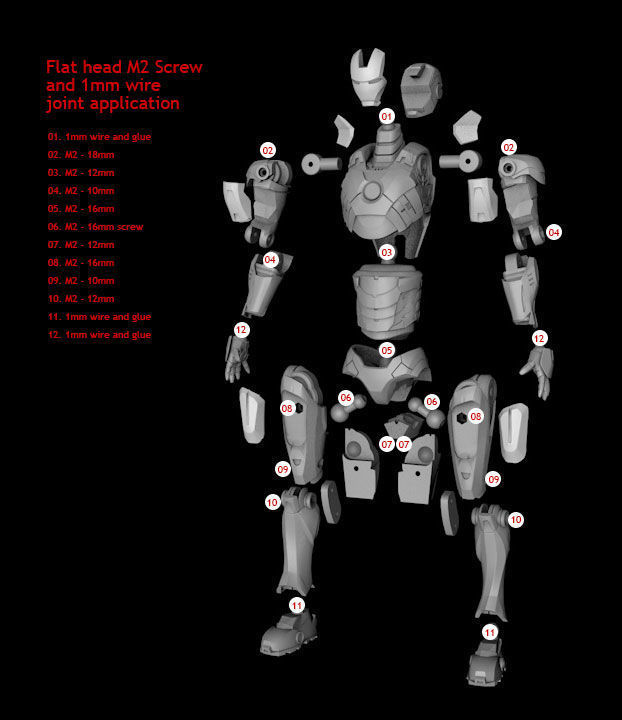 Iron Man Mark-VII Scale 1-10 Articulated Figure 3D print model_13