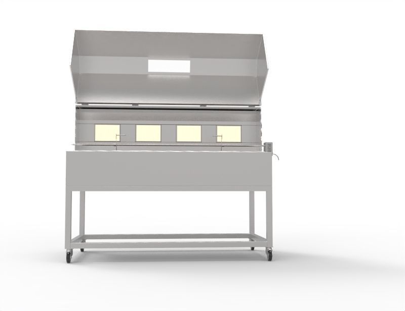 Barbecue Grill Machine 3D model_3