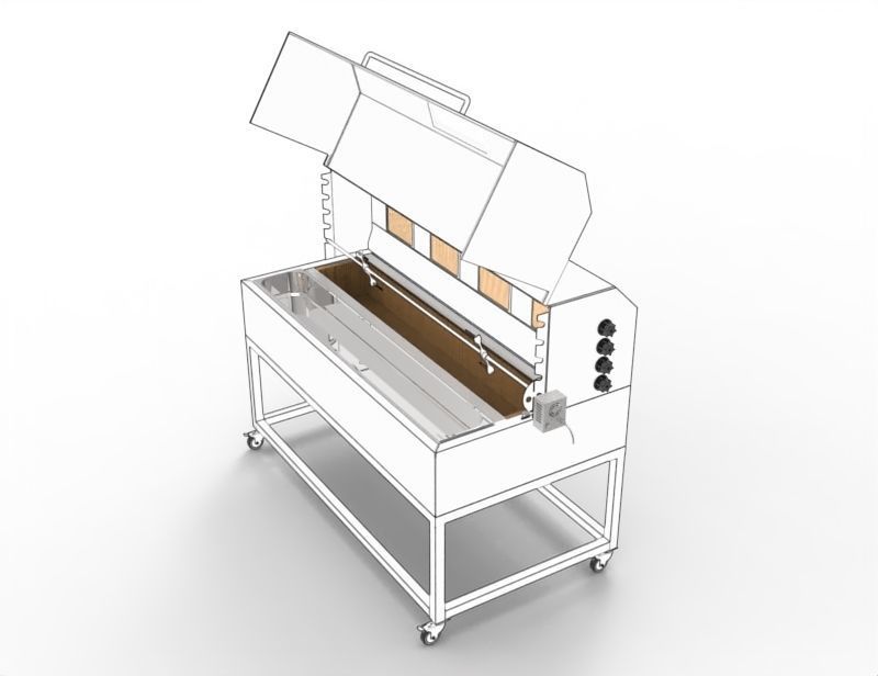 Barbecue Grill Machine 3D model_9