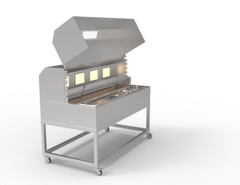 Barbecue Grill Machine 3D model_2