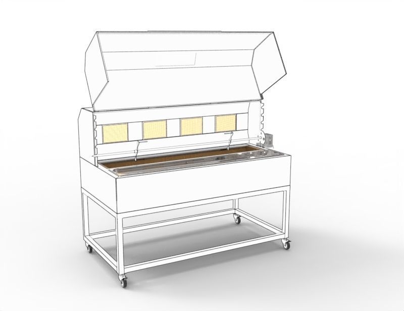 Barbecue Grill Machine 3D model_7