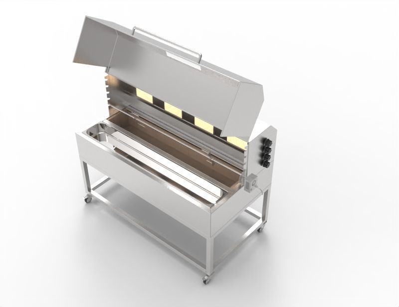 Barbecue Grill Machine 3D model_1